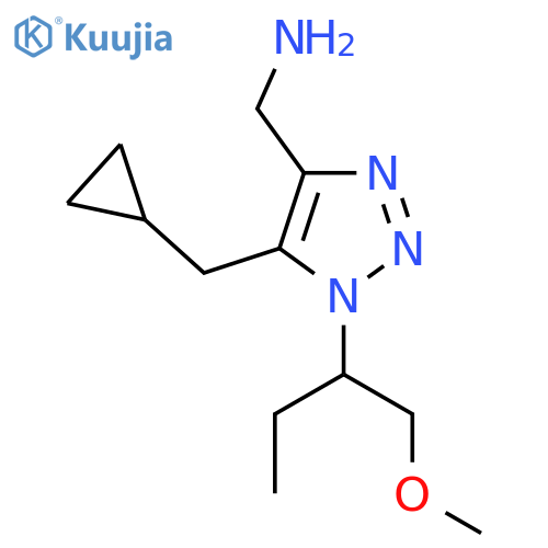 5-(cyclopropylmethyl)-1-(1-methoxybutan-2-yl)-1H-1,2,3-triazol-4-ylmethanamine structure