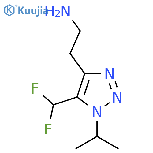 2-5-(difluoromethyl)-1-(propan-2-yl)-1H-1,2,3-triazol-4-ylethan-1-amine structure