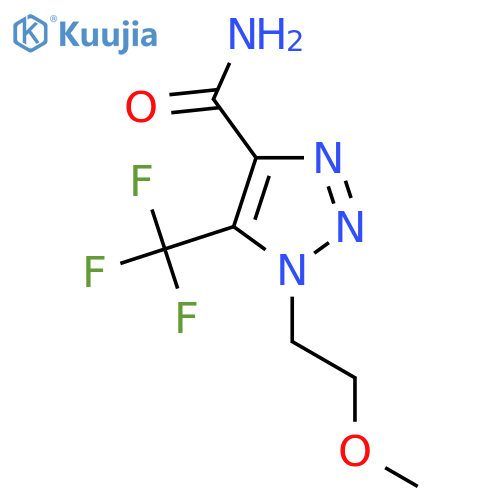 1-(2-methoxyethyl)-5-(trifluoromethyl)-1H-1,2,3-triazole-4-carboxamide structure