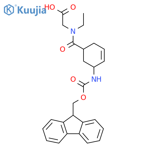 2-{N-ethyl-1-5-({(9H-fluoren-9-yl)methoxycarbonyl}amino)cyclohex-3-en-1-ylformamido}acetic acid structure