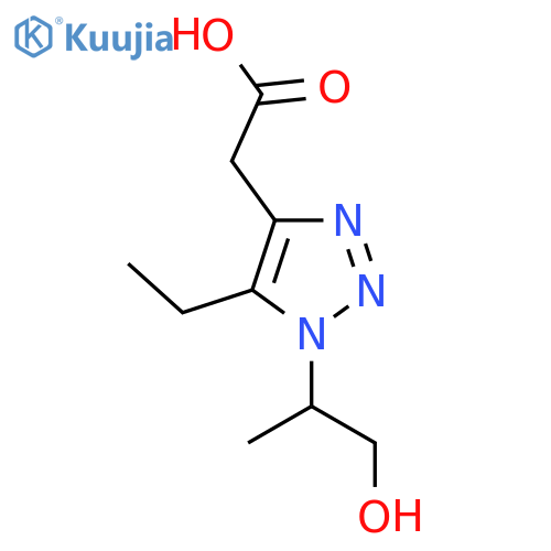 2-5-ethyl-1-(1-hydroxypropan-2-yl)-1H-1,2,3-triazol-4-ylacetic acid structure