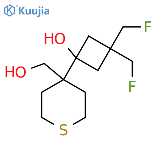 3,3-bis(fluoromethyl)-1-4-(hydroxymethyl)thian-4-ylcyclobutan-1-ol structure