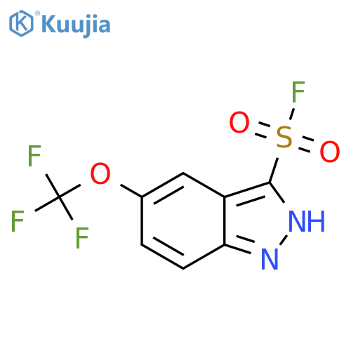 5-(trifluoromethoxy)-1H-indazole-3-sulfonyl fluoride structure