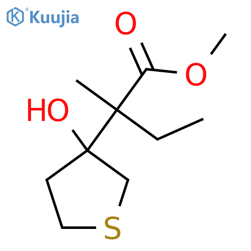 Methyl 2-(3-hydroxythiolan-3-yl)-2-methylbutanoate structure