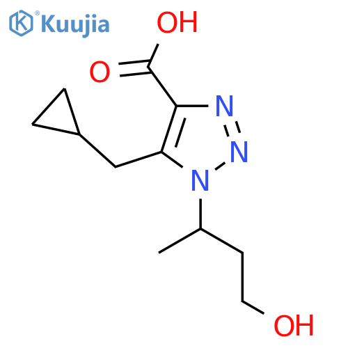 5-(cyclopropylmethyl)-1-(4-hydroxybutan-2-yl)-1H-1,2,3-triazole-4-carboxylic acid structure