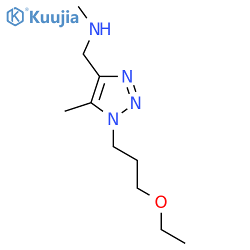 {1-(3-ethoxypropyl)-5-methyl-1H-1,2,3-triazol-4-ylmethyl}(methyl)amine structure