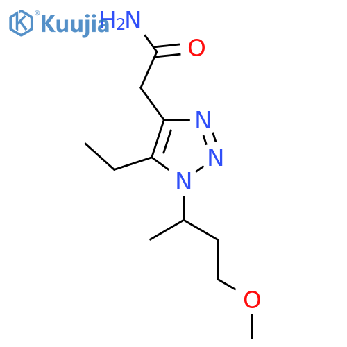 2-5-ethyl-1-(4-methoxybutan-2-yl)-1H-1,2,3-triazol-4-ylacetamide structure