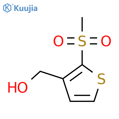 (2-methanesulfonylthiophen-3-yl)methanol structure