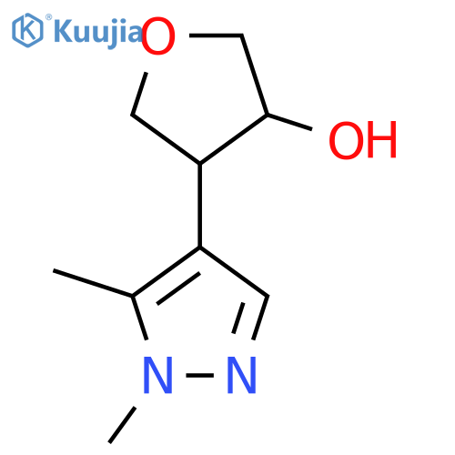 4-(1,5-dimethyl-1H-pyrazol-4-yl)oxolan-3-ol structure