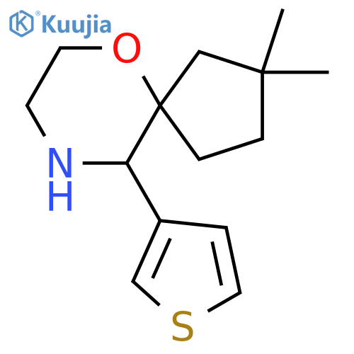 2,2-dimethyl-10-(thiophen-3-yl)-6-oxa-9-azaspiro4.5decane structure