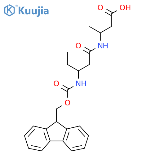 3-3-({(9H-fluoren-9-yl)methoxycarbonyl}amino)pentanamidobutanoic acid structure