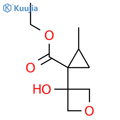 ethyl 1-(3-hydroxyoxetan-3-yl)-2-methylcyclopropane-1-carboxylate structure