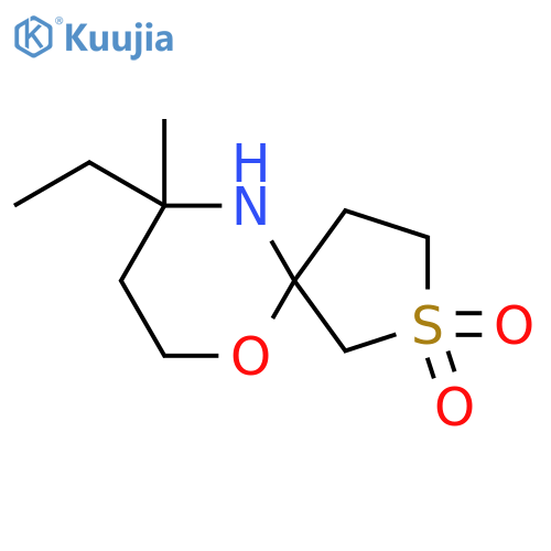 9-ethyl-9-methyl-6-oxa-2lambda6-thia-10-azaspiro4.5decane-2,2-dione structure