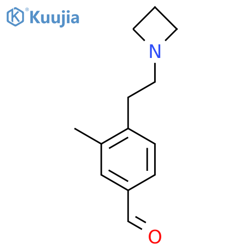 4-2-(azetidin-1-yl)ethyl-3-methylbenzaldehyde structure