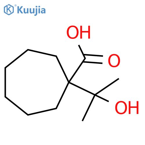 1-(2-hydroxypropan-2-yl)cycloheptane-1-carboxylic acid structure
