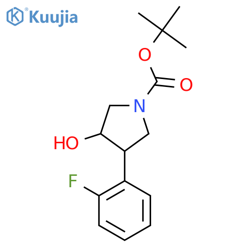 tert-butyl 3-(2-fluorophenyl)-4-hydroxypyrrolidine-1-carboxylate structure