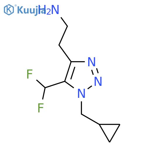 2-1-(cyclopropylmethyl)-5-(difluoromethyl)-1H-1,2,3-triazol-4-ylethan-1-amine structure