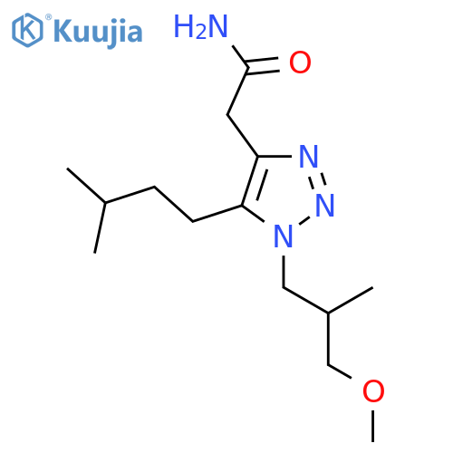 2-1-(3-methoxy-2-methylpropyl)-5-(3-methylbutyl)-1H-1,2,3-triazol-4-ylacetamide structure