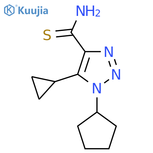 1-cyclopentyl-5-cyclopropyl-1H-1,2,3-triazole-4-carbothioamide structure