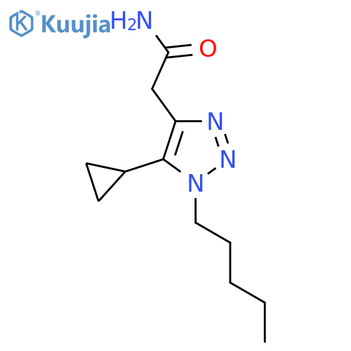 2-(5-cyclopropyl-1-pentyl-1H-1,2,3-triazol-4-yl)acetamide structure