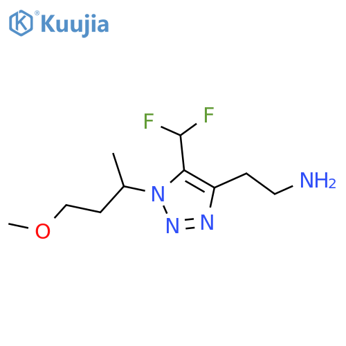2-5-(difluoromethyl)-1-(4-methoxybutan-2-yl)-1H-1,2,3-triazol-4-ylethan-1-amine structure