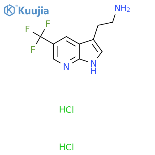 2-5-(trifluoromethyl)-1H-pyrrolo2,3-bpyridin-3-ylethan-1-amine dihydrochloride structure