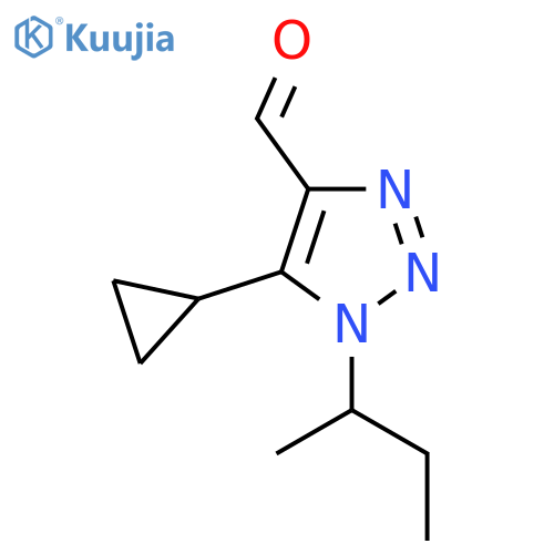 1-(butan-2-yl)-5-cyclopropyl-1H-1,2,3-triazole-4-carbaldehyde structure