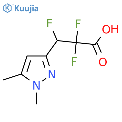 3-(1,5-dimethyl-1H-pyrazol-3-yl)-2,2,3-trifluoropropanoic acid structure