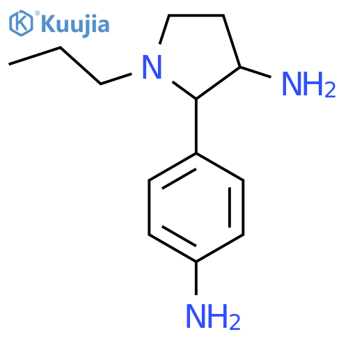 2-(4-aminophenyl)-1-propylpyrrolidin-3-amine structure