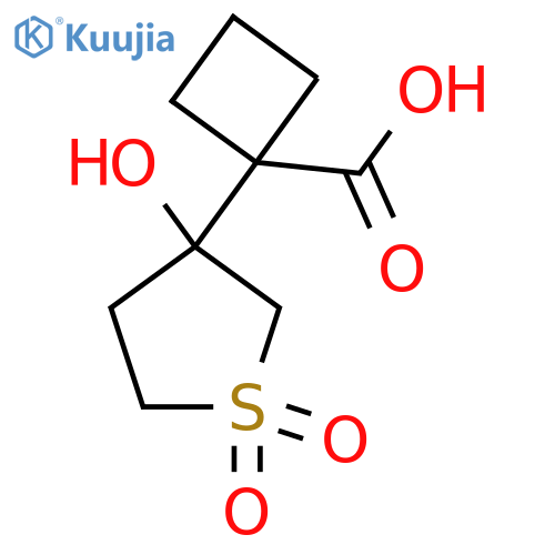 1-(3-hydroxy-1,1-dioxo-1lambda6-thiolan-3-yl)cyclobutane-1-carboxylic acid structure