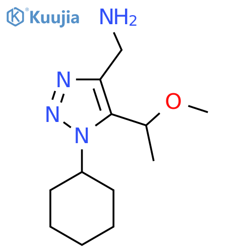 1-cyclohexyl-5-(1-methoxyethyl)-1H-1,2,3-triazol-4-ylmethanamine structure