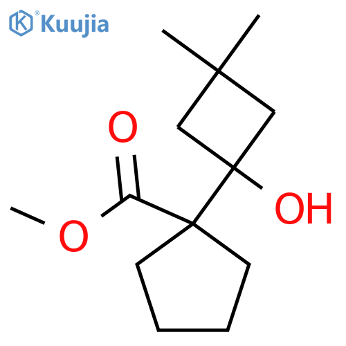 Methyl 1-(1-hydroxy-3,3-dimethylcyclobutyl)cyclopentane-1-carboxylate structure