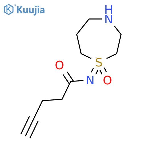 N-(1-oxo-1,4-thiazepan-1-ylidene)pent-4-ynamide structure