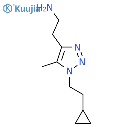 2-1-(2-cyclopropylethyl)-5-methyl-1H-1,2,3-triazol-4-ylethan-1-amine structure