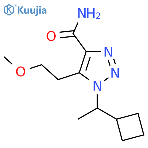 1-(1-cyclobutylethyl)-5-(2-methoxyethyl)-1H-1,2,3-triazole-4-carboxamide structure