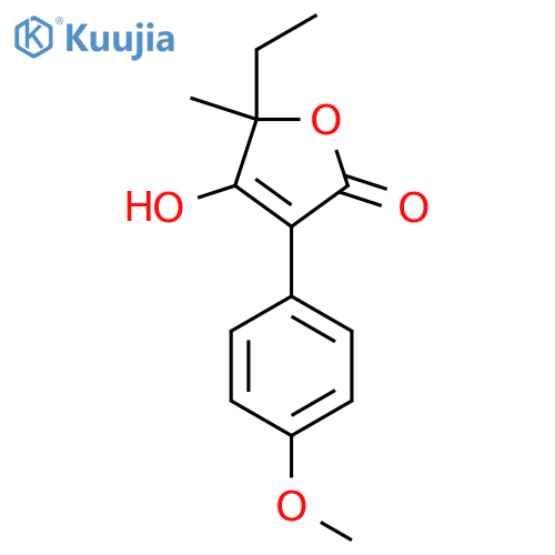 5-ethyl-4-hydroxy-3-(4-methoxyphenyl)-5-methyl-2,5-dihydrofuran-2-one structure