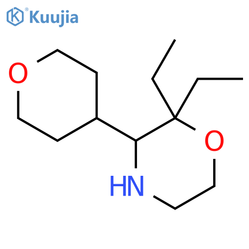 2,2-diethyl-3-(oxan-4-yl)morpholine structure