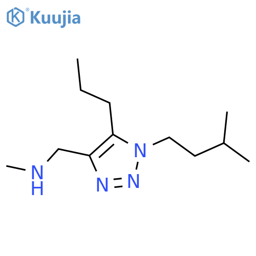 methyl({1-(3-methylbutyl)-5-propyl-1H-1,2,3-triazol-4-ylmethyl})amine structure