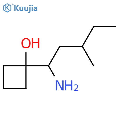 1-(1-amino-3-methylpentyl)cyclobutan-1-ol structure