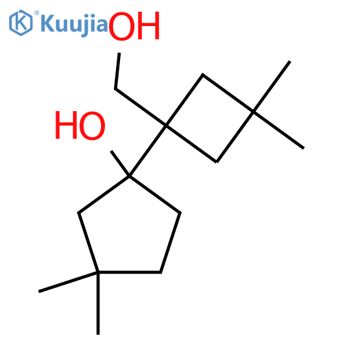 1-1-(hydroxymethyl)-3,3-dimethylcyclobutyl-3,3-dimethylcyclopentan-1-ol structure