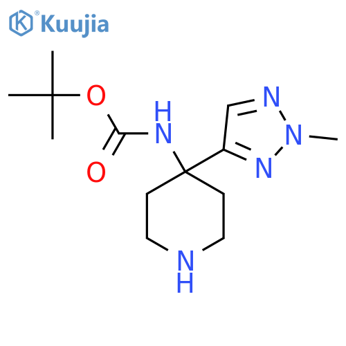 tert-butyl N-4-(2-methyl-2H-1,2,3-triazol-4-yl)piperidin-4-ylcarbamate structure