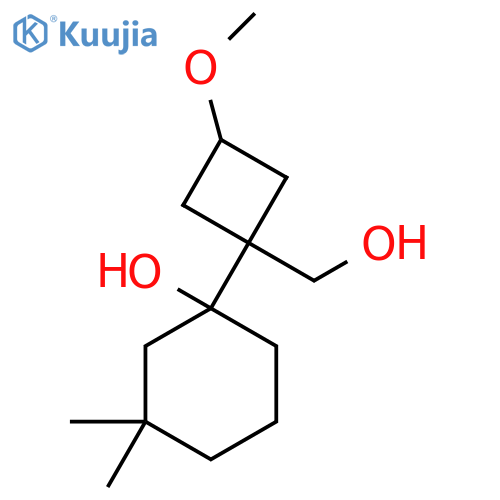 1-1-(hydroxymethyl)-3-methoxycyclobutyl-3,3-dimethylcyclohexan-1-ol structure