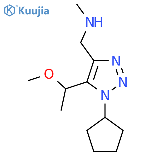 {1-cyclopentyl-5-(1-methoxyethyl)-1H-1,2,3-triazol-4-ylmethyl}(methyl)amine structure