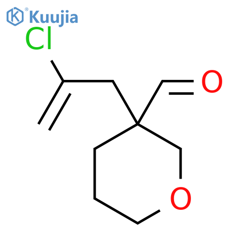 3-(2-Chloroprop-2-en-1-yl)oxane-3-carbaldehyde structure