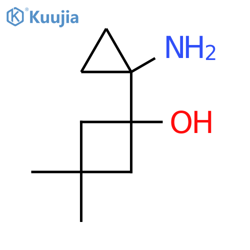 1-(1-aminocyclopropyl)-3,3-dimethylcyclobutan-1-ol structure