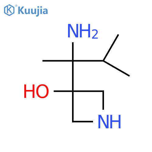 3-(2-amino-3-methylbutan-2-yl)azetidin-3-ol structure