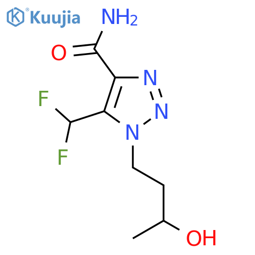 5-(difluoromethyl)-1-(3-hydroxybutyl)-1H-1,2,3-triazole-4-carboxamide structure