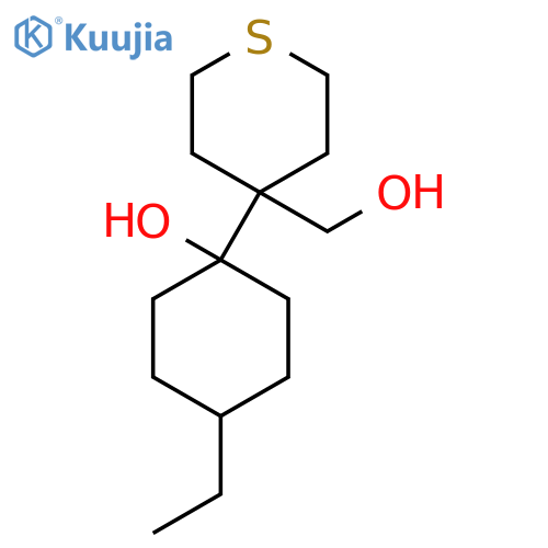 4-ethyl-1-4-(hydroxymethyl)thian-4-ylcyclohexan-1-ol structure