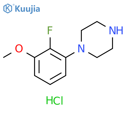 1-(2-fluoro-3-methoxyphenyl)piperazine hydrochloride structure
