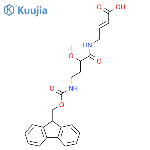 4-4-({(9H-fluoren-9-yl)methoxycarbonyl}amino)-2-methoxybutanamidobut-2-enoic acid structure